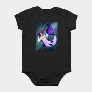 Mermay Painting of a Trans Merman Baby Bodysuit